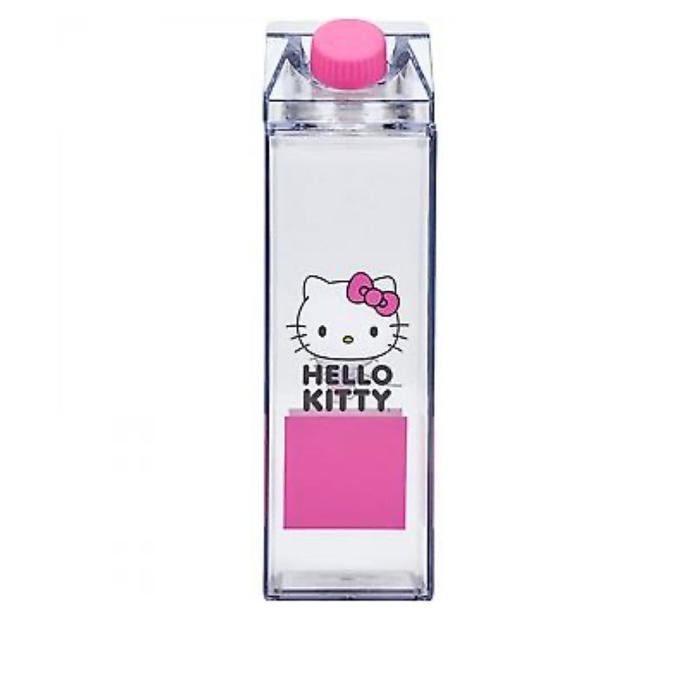 NEW Hello Kitty Milk Carton Shaped 17oz. Water Bottle